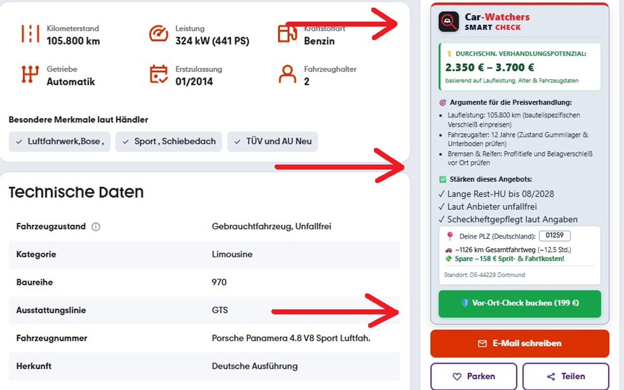 So sieht es im Inserat aus