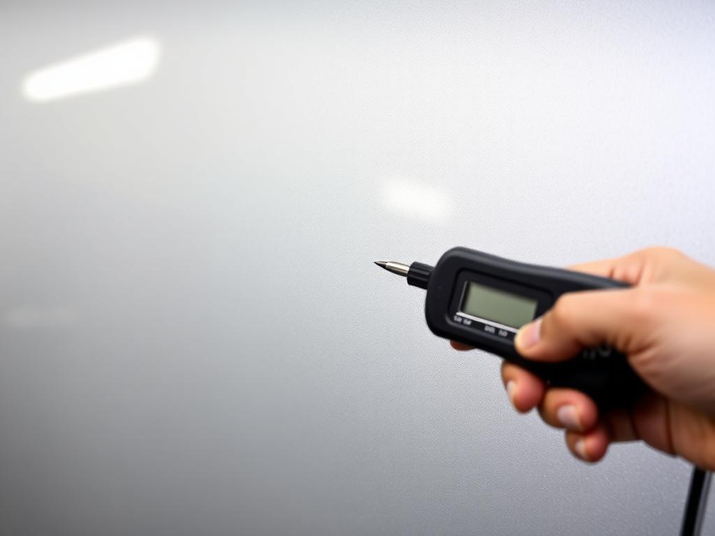 Lackdichtemessung an der Fahrertür